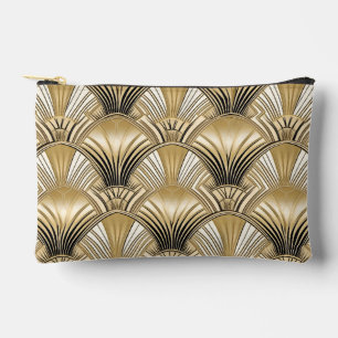 Bolsito Accesorio Pequeño Patrón elegante Art Decó de oro negro