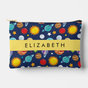 Bolsito Accesorio Pequeño Patrón espacial, planetas, estrellas, cosmos, tu n