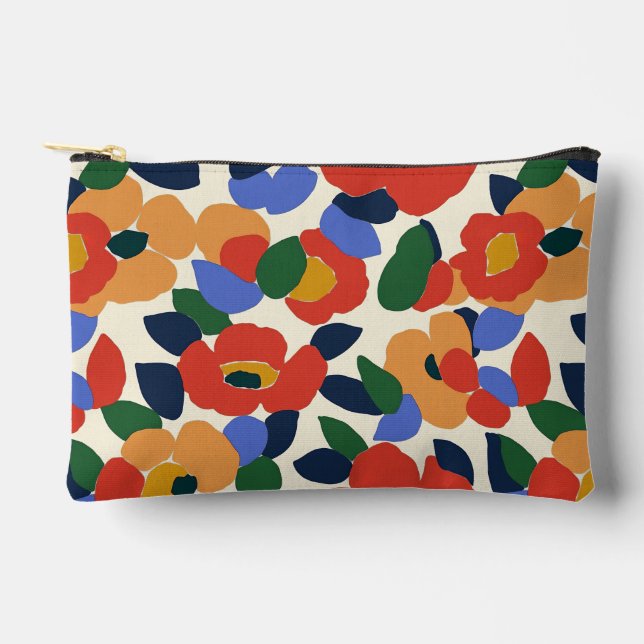 Bolsito Accesorio Pequeño Patrón floral abstracto de negrita (Anverso)