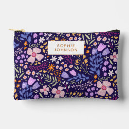 Bolsito Accesorio Pequeño Patrón Floral Acuarela Bonito Personalizado