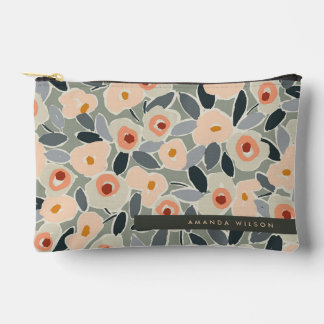 Bolsito Accesorio Pequeño Patrón floral atrevido y a mano con trazos de tint