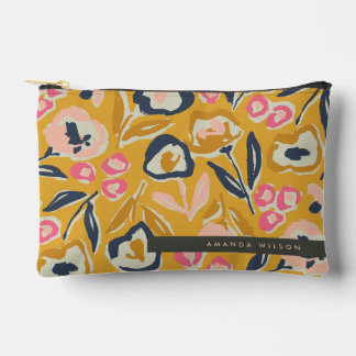 Bolsito Accesorio Pequeño Patrón floral atrevido y dibujado a mano de jardín