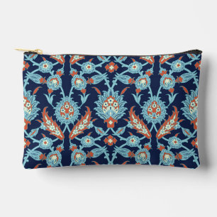 Bolsito Accesorio Pequeño Patrón floral azul Naranja blanco turco oriental