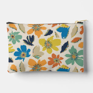 Bolsito Accesorio Pequeño Patrón floral boho dibujado a mano abstracto