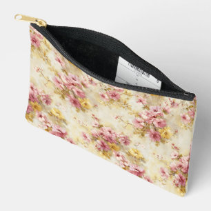 Bolsito Accesorio Pequeño Patrón Floral de Acuarela Antiguo