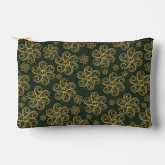 Bolsito Accesorio Pequeño Patrón Floral de Bosque con Filigrana de Papel