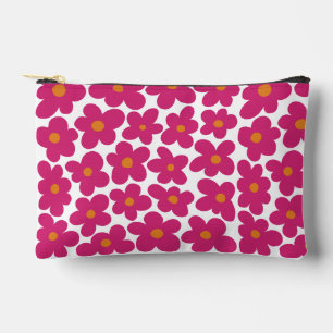 Bolsito Accesorio Pequeño Patrón floral de diversión rosa