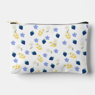 Bolsito Accesorio Pequeño Patrón floral de flores silvestres y zarzamoras