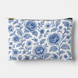 Bolsito Accesorio Pequeño Patrón floral de Rosas azules reales