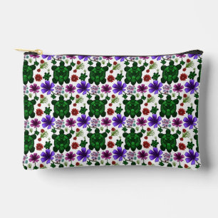 Bolsito Accesorio Pequeño Patrón floral de tortugas