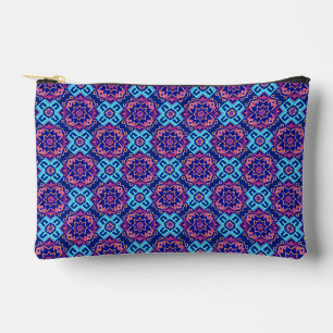 Bolsito Accesorio Pequeño Patrón floral geométrico vibrante