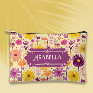 Bolsito Accesorio Pequeño Patrón floral moderno Arabella Cascading