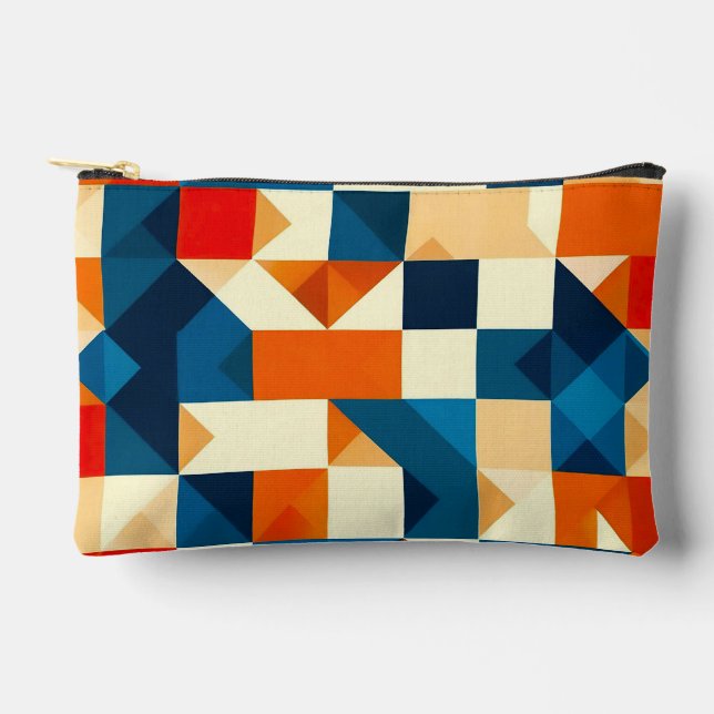Bolsito Accesorio Pequeño Patrón geométrico abstracto (Anverso)