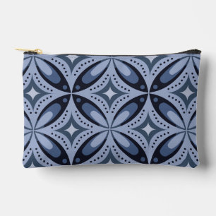 Bolsito Accesorio Pequeño Patrón geométrico azul estilo retro