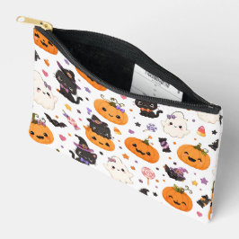Bolsito Accesorio Pequeño Patrón Kawaii de Halloween con Calabazas Adorables