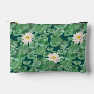Bolsito Accesorio Pequeño Patrón Lotus Lagoon - El Lotus blanco
