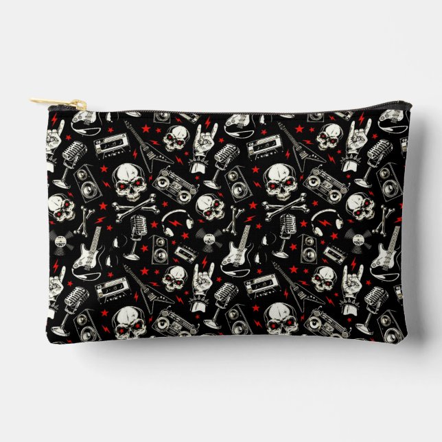 Bolsito Accesorio Pequeño Patrón Metalizado retro pesado (Anverso)