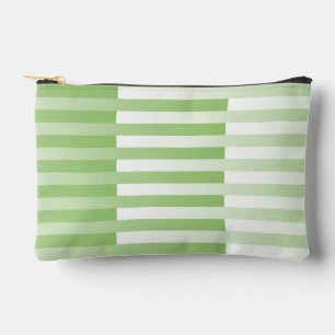 Bolsito Accesorio Pequeño Patrón Pequeño de Rayas Verde Blanco