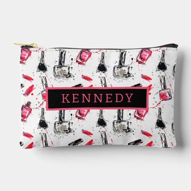 Bolsito Accesorio Pequeño Patrón polaco de nail (Anverso)