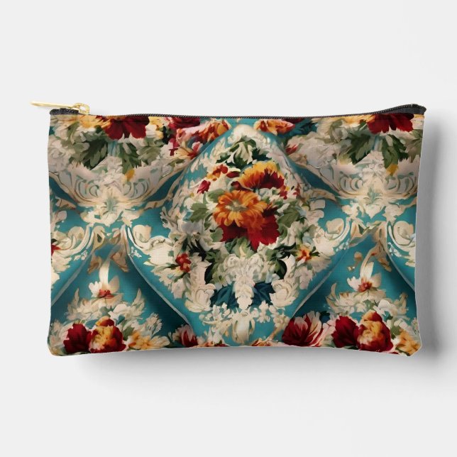 Bolsito Accesorio Pequeño Patrón sinusal floral italiano (Anverso)