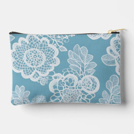Bolsito Accesorio Pequeño Patrones florales azules y blancos para arte de IA