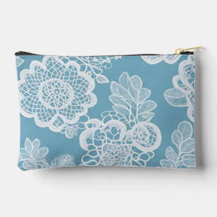 Bolsito Accesorio Pequeño Patrones florales azules y blancos para arte de IA
