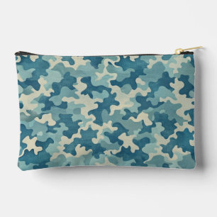 Bolsito Accesorio Pequeño Pattern Blue Camouflage