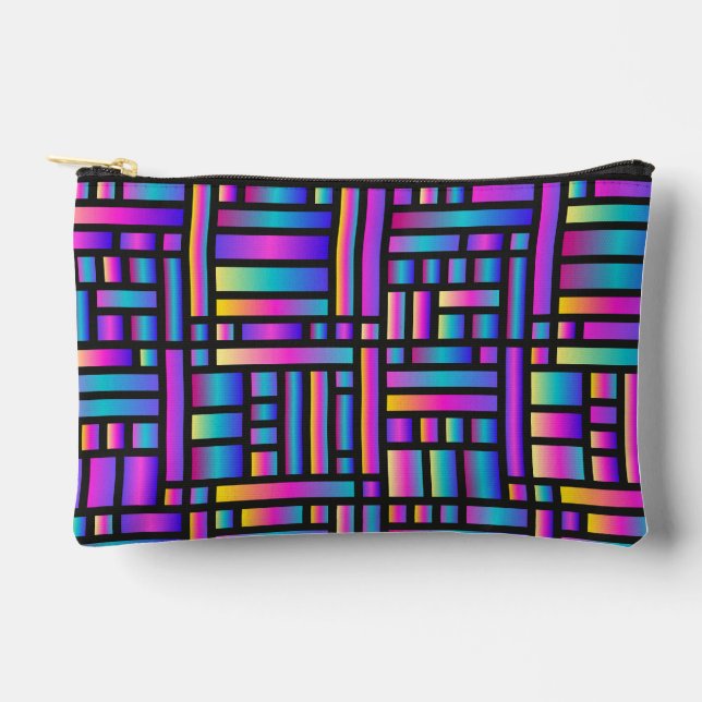 Bolsito Accesorio Pequeño Pattern Stylish Modern- Fashion Geometric Tartan (Anverso)