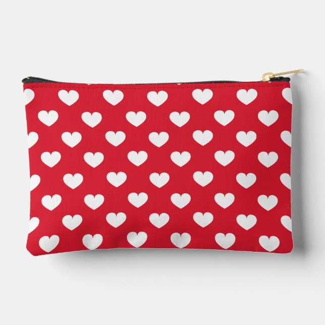 Bolsito Accesorio Pequeño Pattern Valentine Background With Hearts Love      (Reverso )
