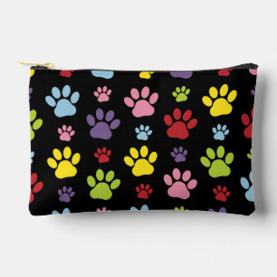 Bolsito Accesorio Pequeño Paws coloridos, Patrón de pata, Impresiones de pat