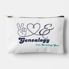 Bolsito Accesorio Pequeño Peace, Love, & Genealogy - small pouch