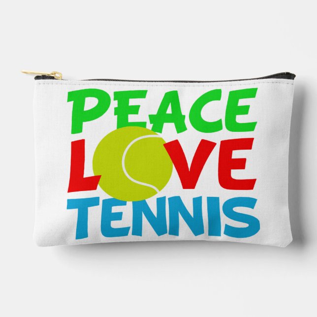 Bolsito Accesorio Pequeño Peace Love Tennis Cute Sports (Anverso)