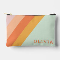 Peach Pastel de tiras retro personalizadas