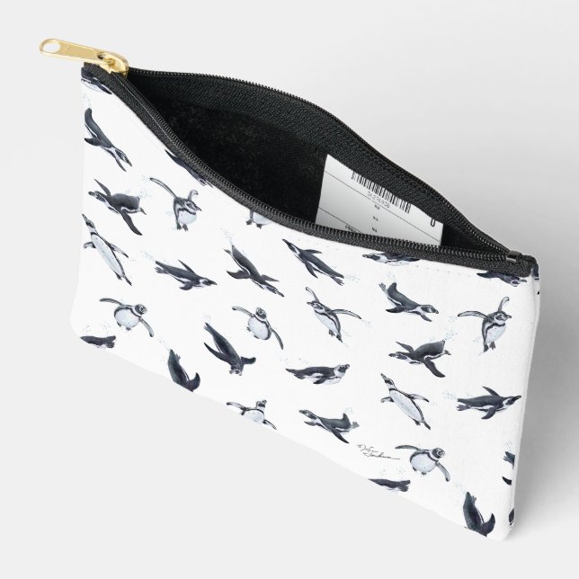Bolsito Accesorio Pequeño Penguin Flight Squad | Ocean Art Design (Abierto)