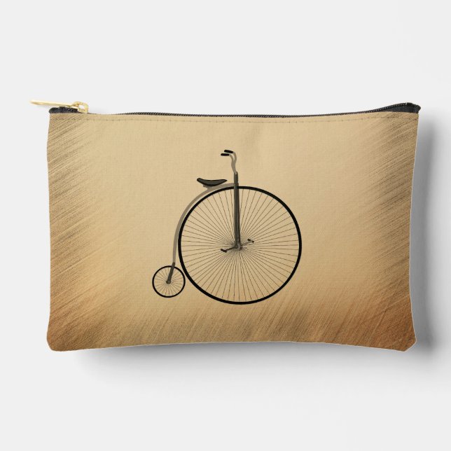Bolsito Accesorio Pequeño Penny-Farthing High-Wheel Antique Bicycle Rustic (Anverso)