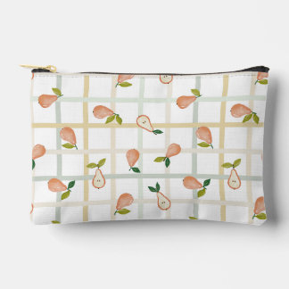 Bolsito Accesorio Pequeño Peras picnic de verano cuadros gingham neutral