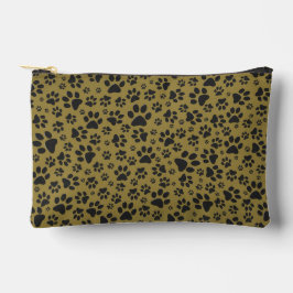 Bolsito Accesorio Pequeño Perro con puntas de polka blanco y negro con oro m
