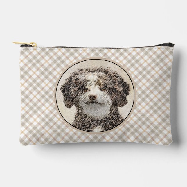 Bolsito Accesorio Pequeño Perro de agua español pintando arte de perro moren (Anverso)