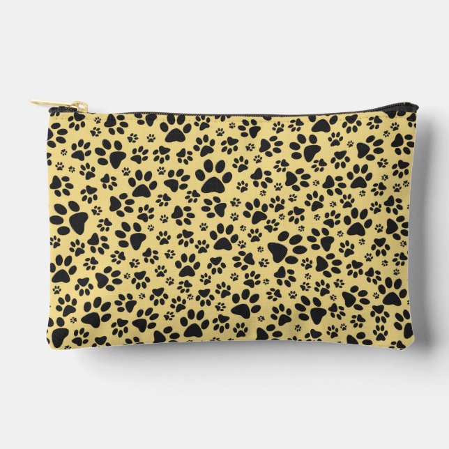 Bolsito Accesorio Pequeño Perro Paws Black and White Polka Dot sobre la crem (Anverso)