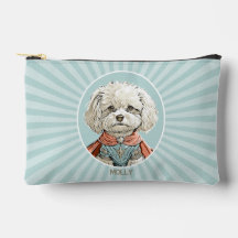 Perro superhéroe blanco personalizado