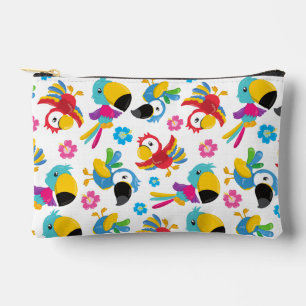 Bolsito Accesorio Pequeño Perros coloridos, loros tropicales, aves, flores