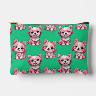 Bolsito Accesorio Pequeño Perros rosados lindos - Verde 