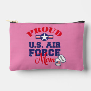 Bolsito Accesorio Pequeño Personalice Dog Tag US Air Force Mom