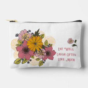 Bolsito Accesorio Pequeño Personalizable con flores y cotización positiva