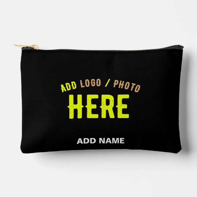 BOLSITO ACCESORIO PEQUEÑO PERSONALIZABLE MODERNO ESTILO NEGRO VERIFICADO MAR (Anverso)