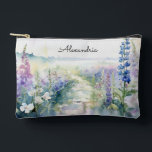 Bolsito Accesorio Pequeño Personalización de flores de lavanda salvaje<br><div class="desc">Personalice este diseño de flores de lavanda silvestre y agregue un nombre</div>