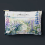 Bolsito Accesorio Pequeño Personalización de flores de lavanda salvaje<br><div class="desc">Personalice este diseño de flores de lavanda silvestre y agregue un nombre</div>