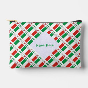 Bolsito Accesorio Pequeño Personalización verde en mosaico de Italia y la ba