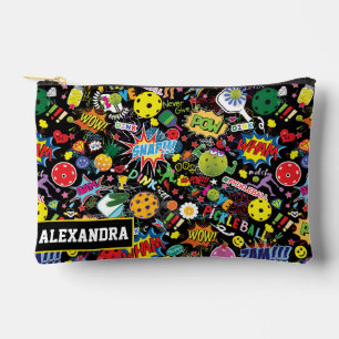 Bolsito Accesorio Pequeño Personalizado de texto pickleball Pow