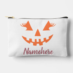 Bolsito Accesorio Pequeño Personalizado Girly Jack O Lantern Pumpkin Hallowe